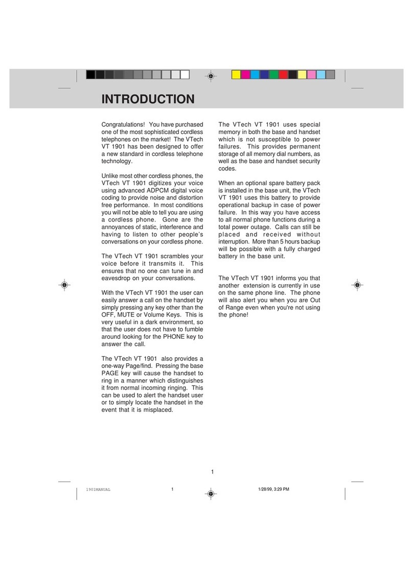 V-tech VT 1901 User manual