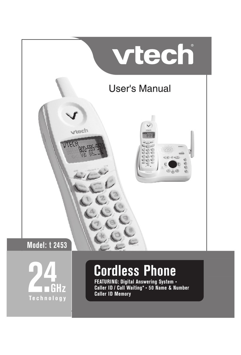 V-tech t2453 - Cordless Phone - Operation brochure