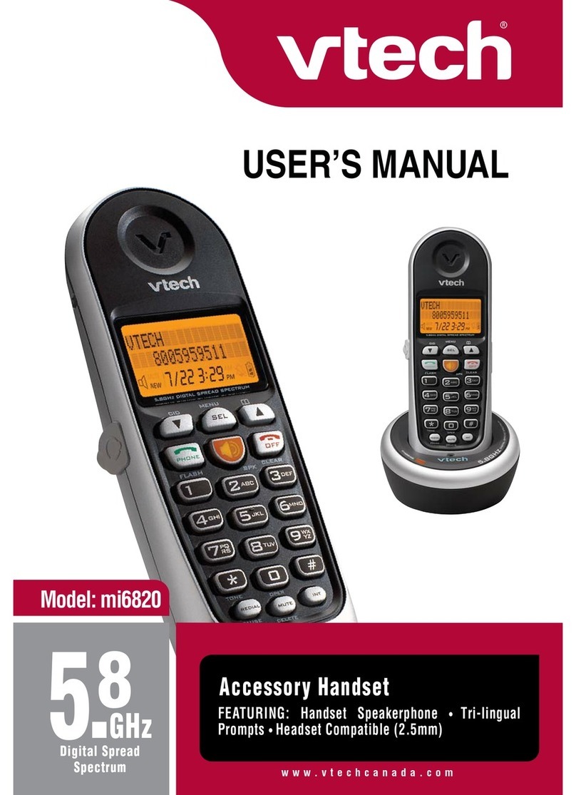 V-tech mi6820 - 5.8 GHz Handset User manual