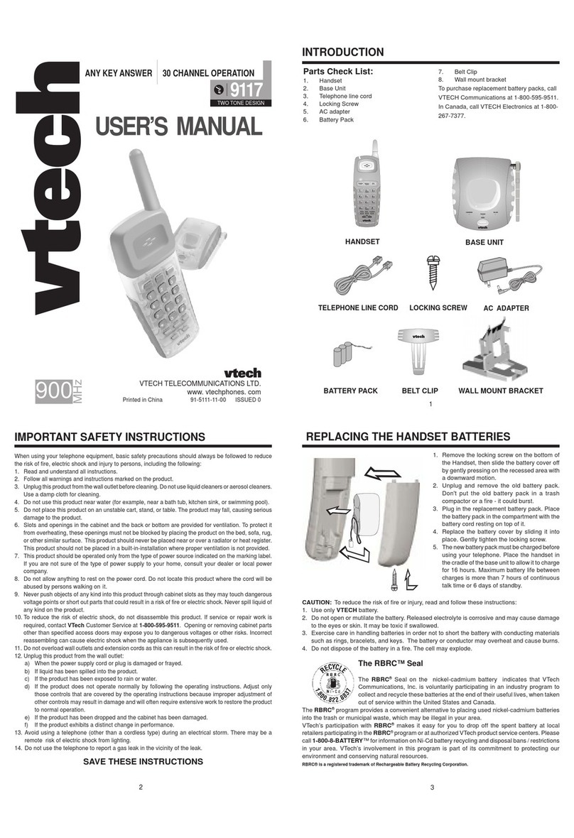 V-tech 9117 User manual