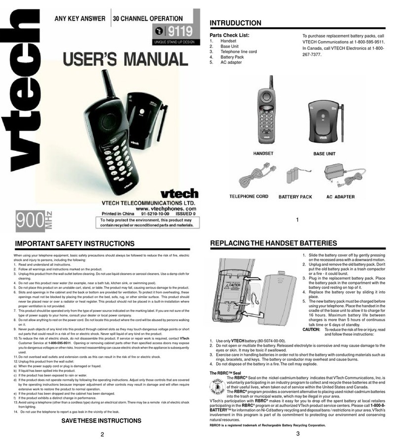 V-tech 9119 User manual