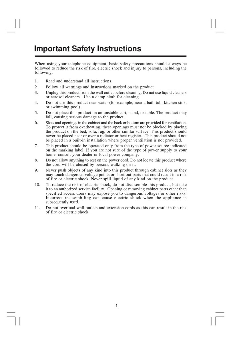 Gigaphone 2420 - VT Cordless Extension Handset user manual