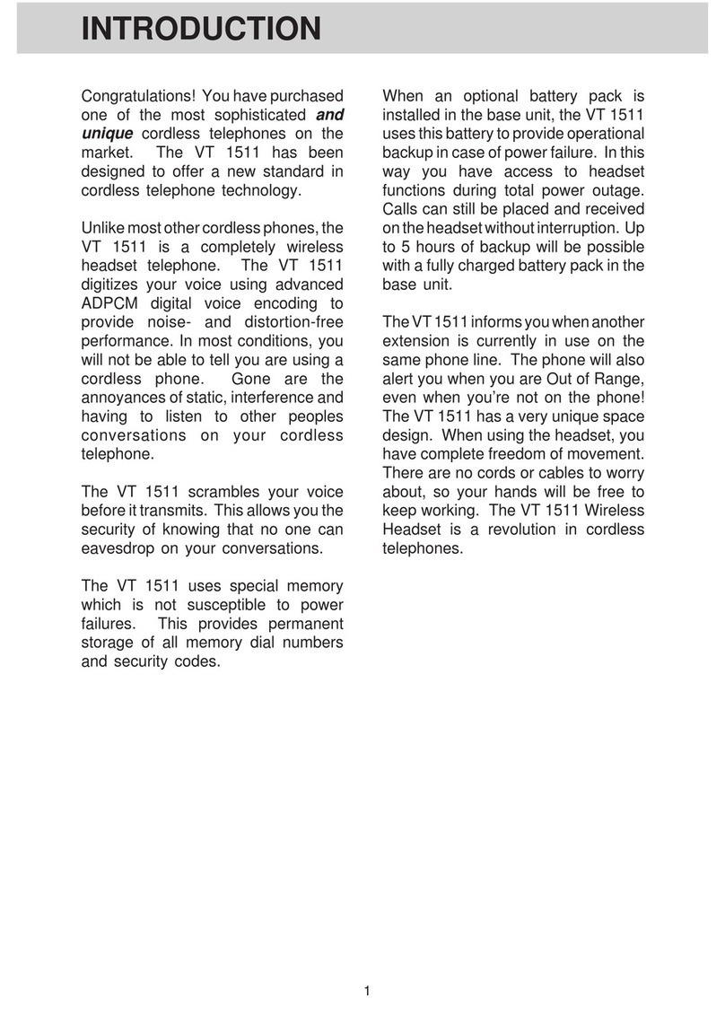 V-tech VT 1511 User manual
