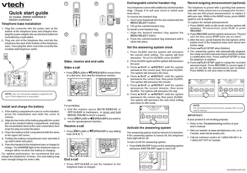 V-tech DS4121-3 User manual
