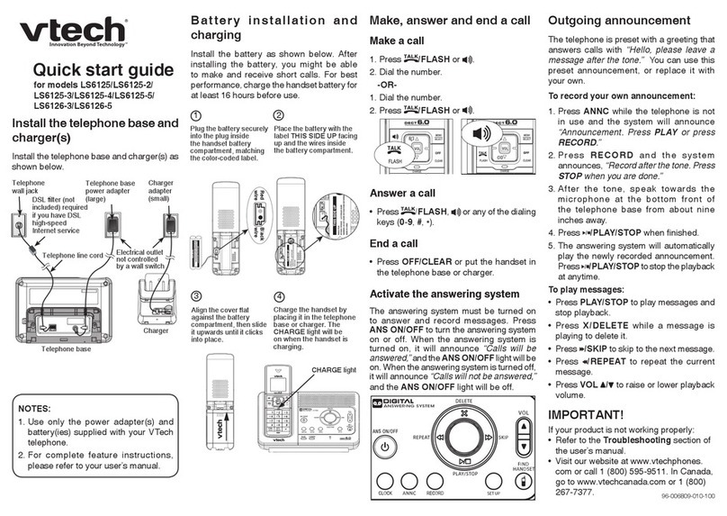 V-tech LS6125 User manual