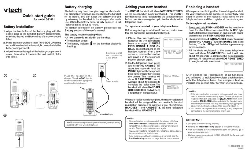 V-tech DS3101 User manual