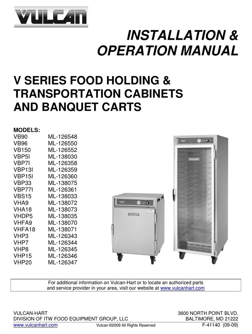 Vulcan-Hart VB150 ML-126552 User manual
