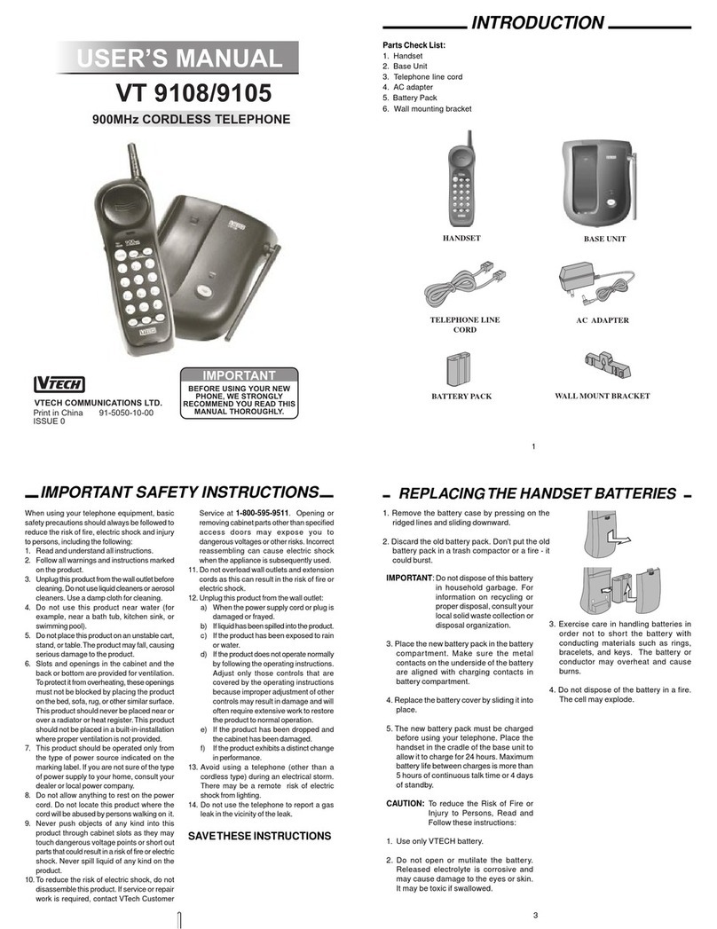 V-tech VT9105 user manual