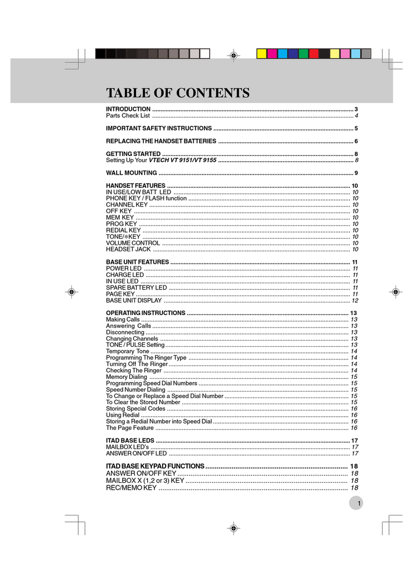 V-tech 9151 - VT Cordless Phone user manual
