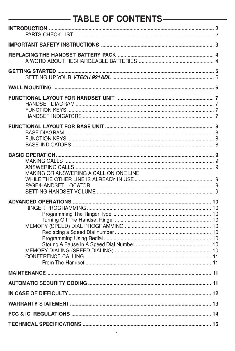 V-tech 921 ADL User manual
