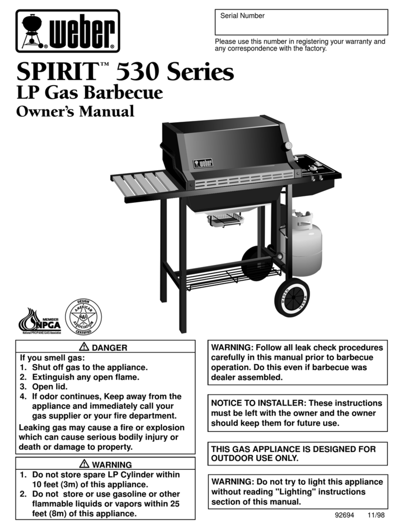 Weber 530 owner's manual