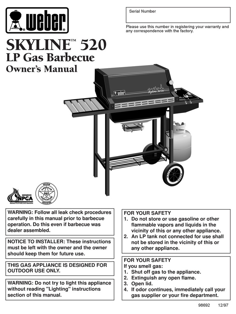 Weber Spirit 520 Skyline LP owner's manual