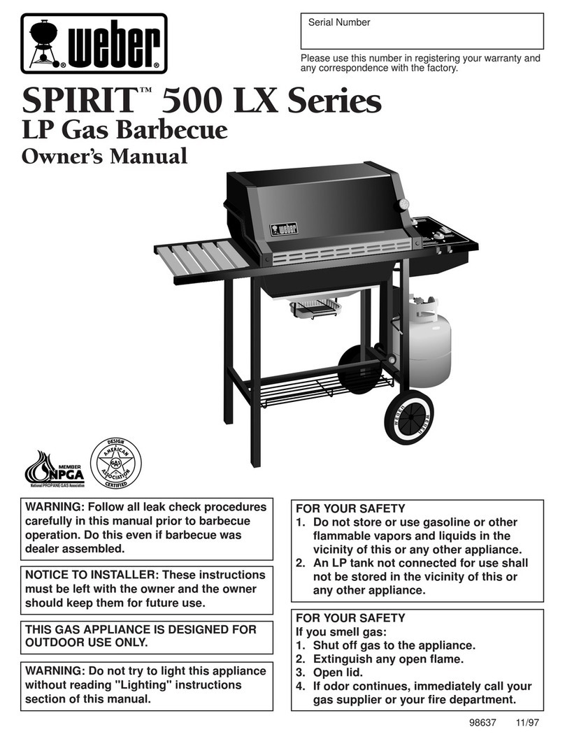 Weber 500 LX Series owner's manual Weber 500 LX Series owner's manual