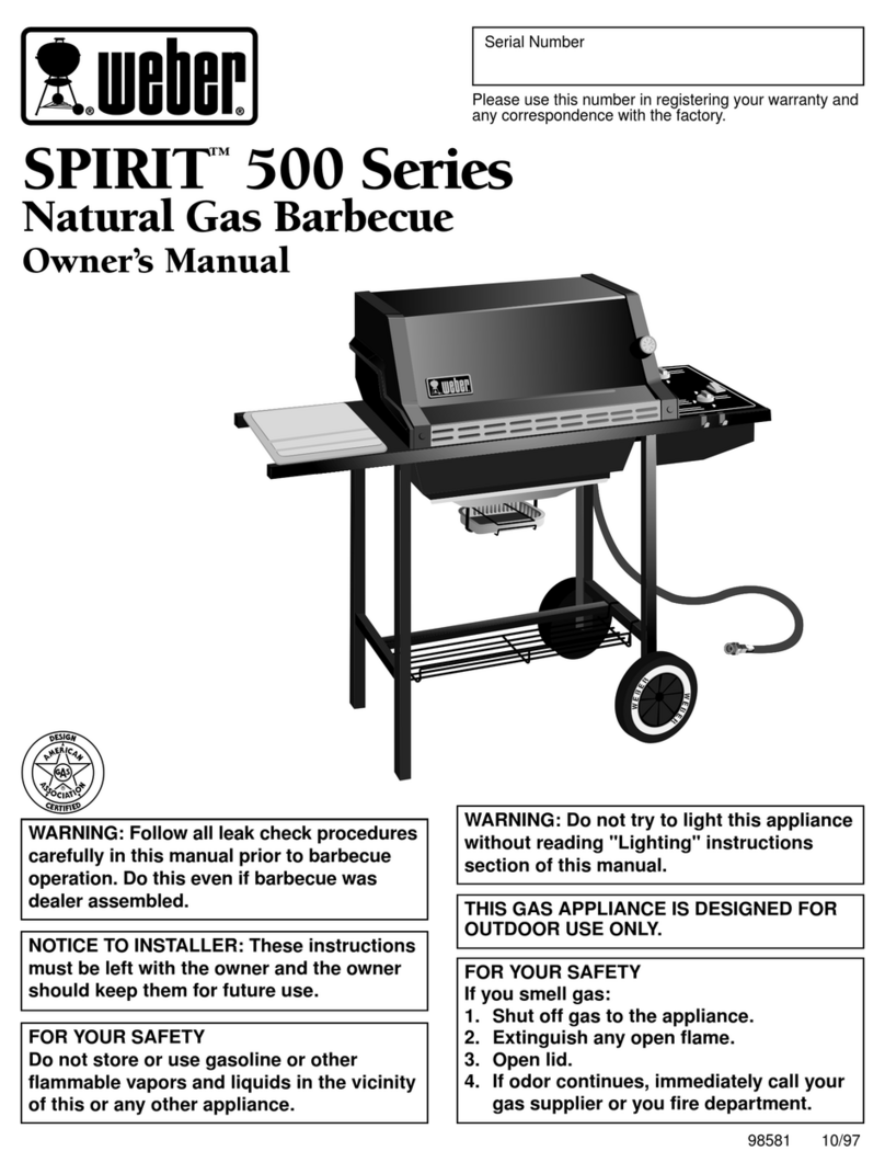 Weber SPIRIT 500 Series owner's manual