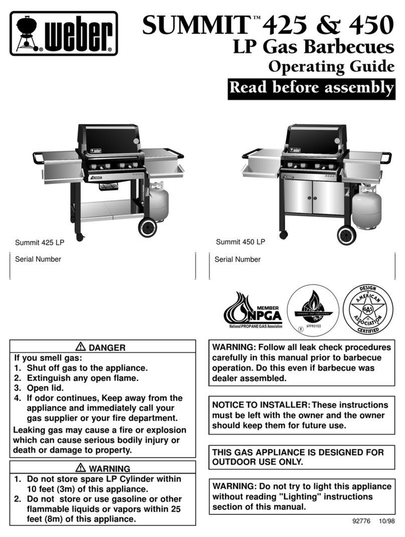 Weber SUMMIT 425 operating guide