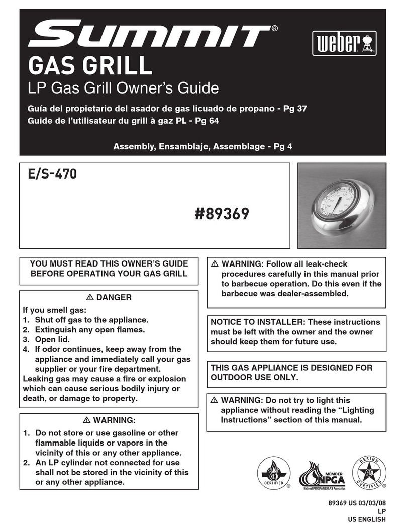 Weber Summit 89369 owner's guide