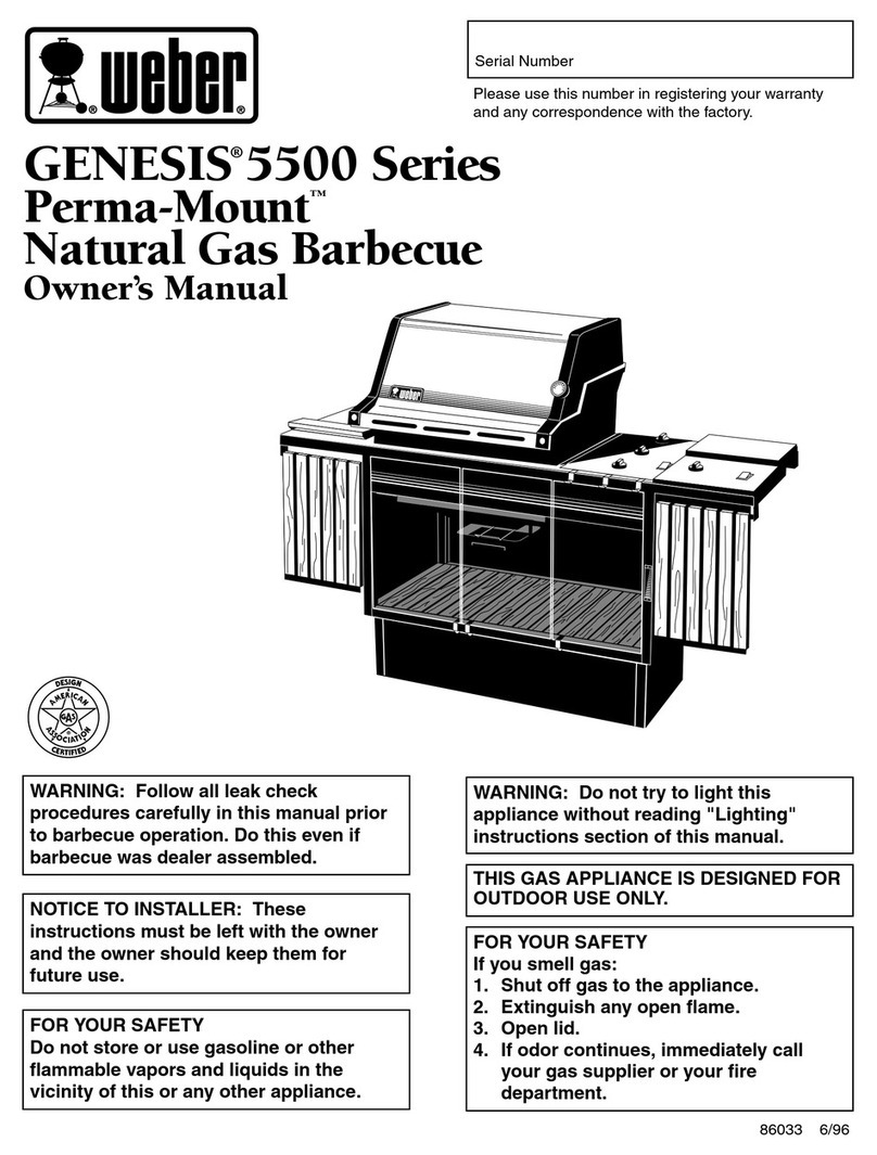 Weber Genesis 5500 Series owner's manual
