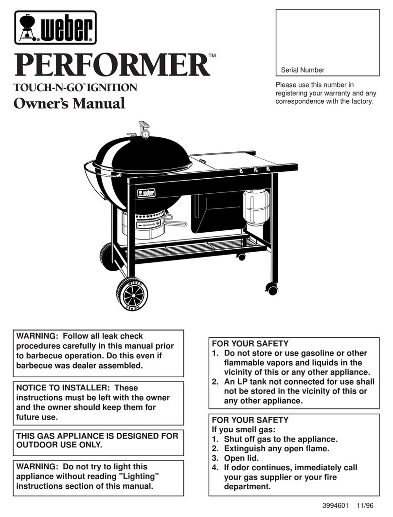 Weber Burner owner's manual