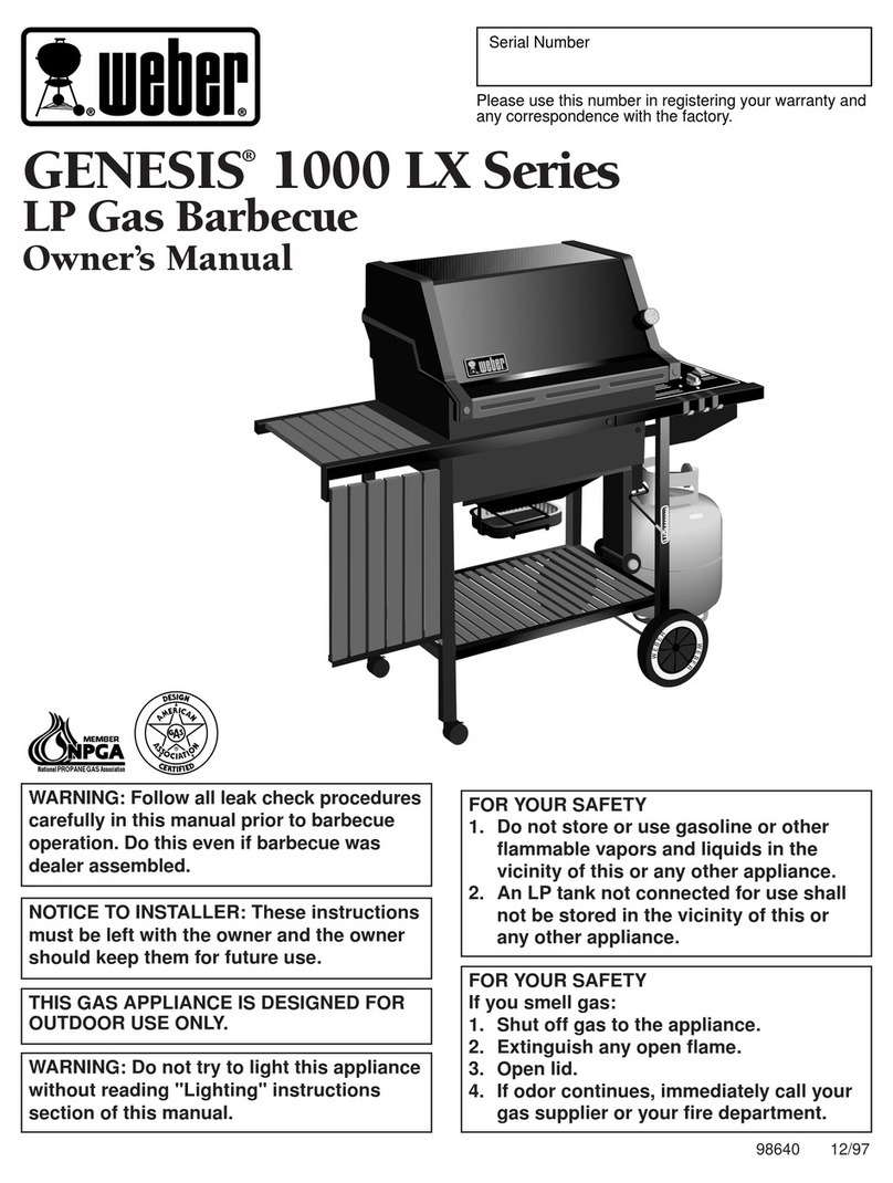 Weber 1000 LX Series User manual