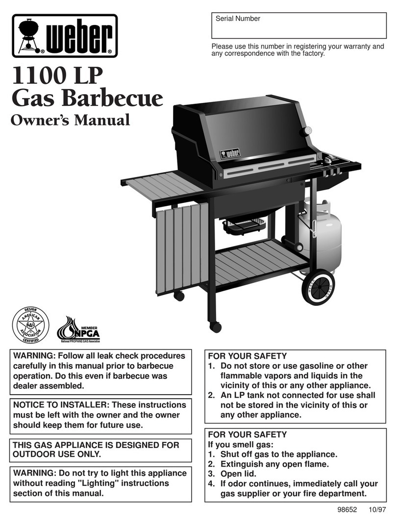 Weber 1100 LP User manual