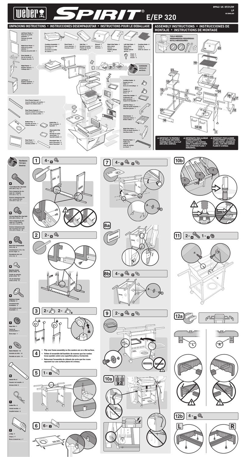 Weber Spirit E 320 User manual Weber Spirit E 320 User manual
