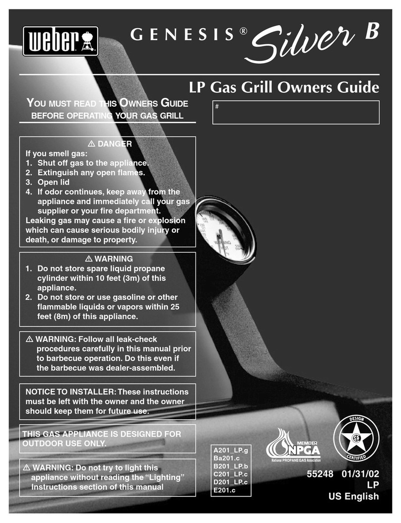 Weber LP Gas Grill User manual Weber LP Gas Grill User manual