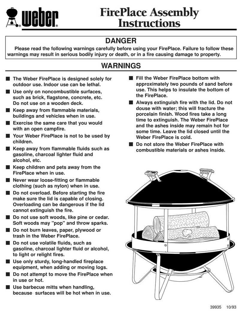 Weber Indoor Fireplace user manual Weber Indoor Fireplace user manual