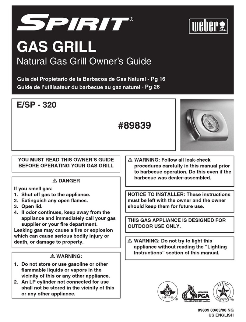 Weber Spirit 89839 owner's guide