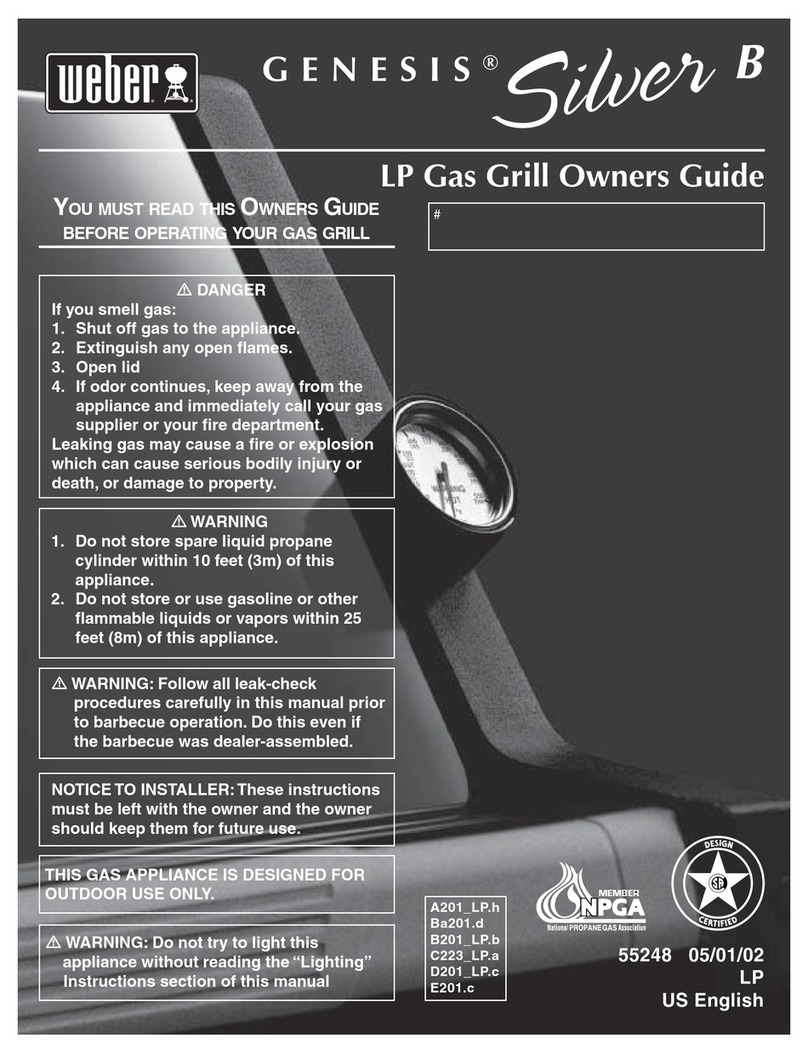 Weber LPG Gas Grill User manual