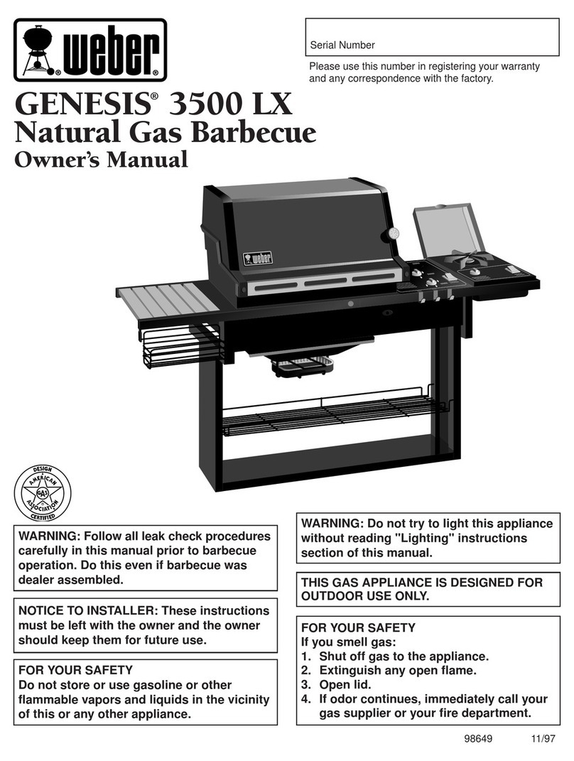 Weber GENESIS GENESIS 3500 LX owner's manual