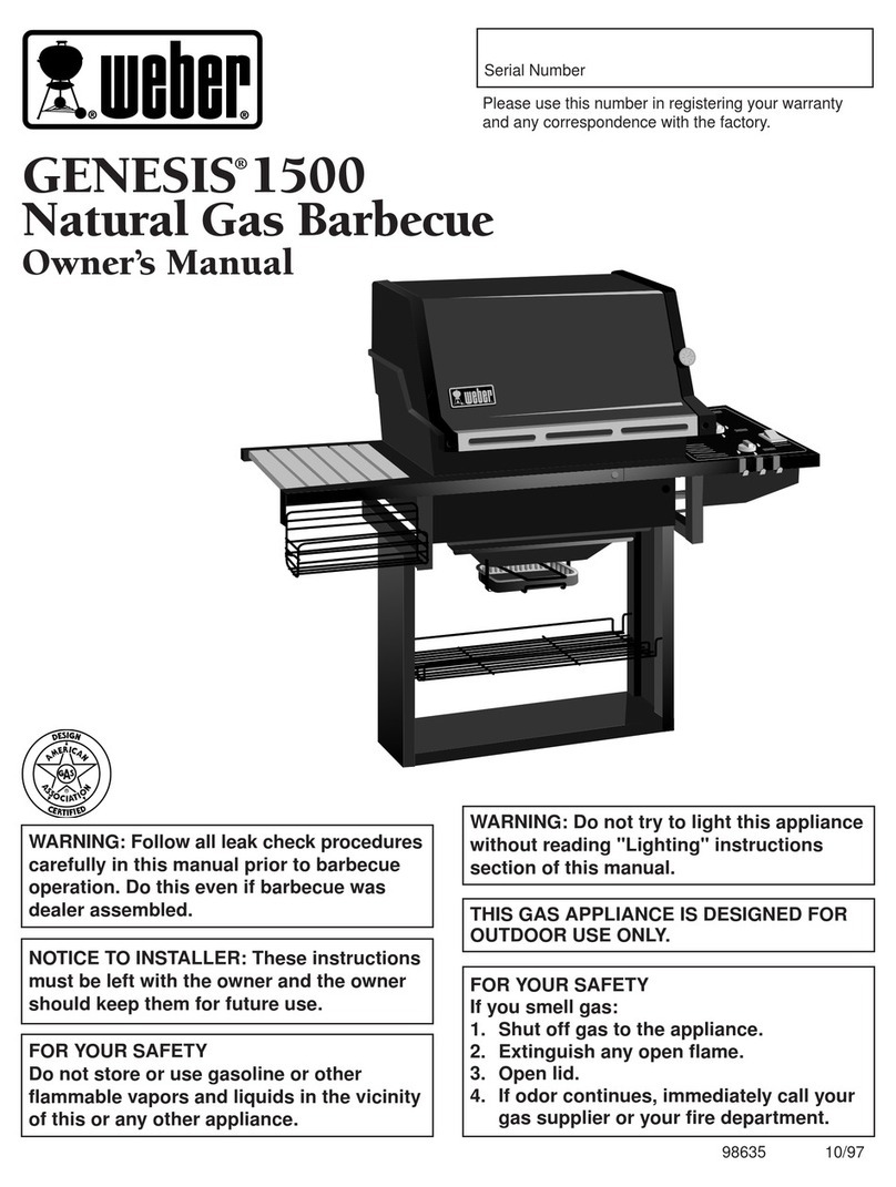 Weber GENESIS GENESIS 1500 owner's manual