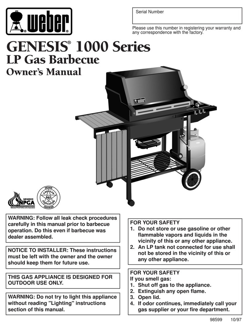 Weber GENESIS 1000 owner's manual