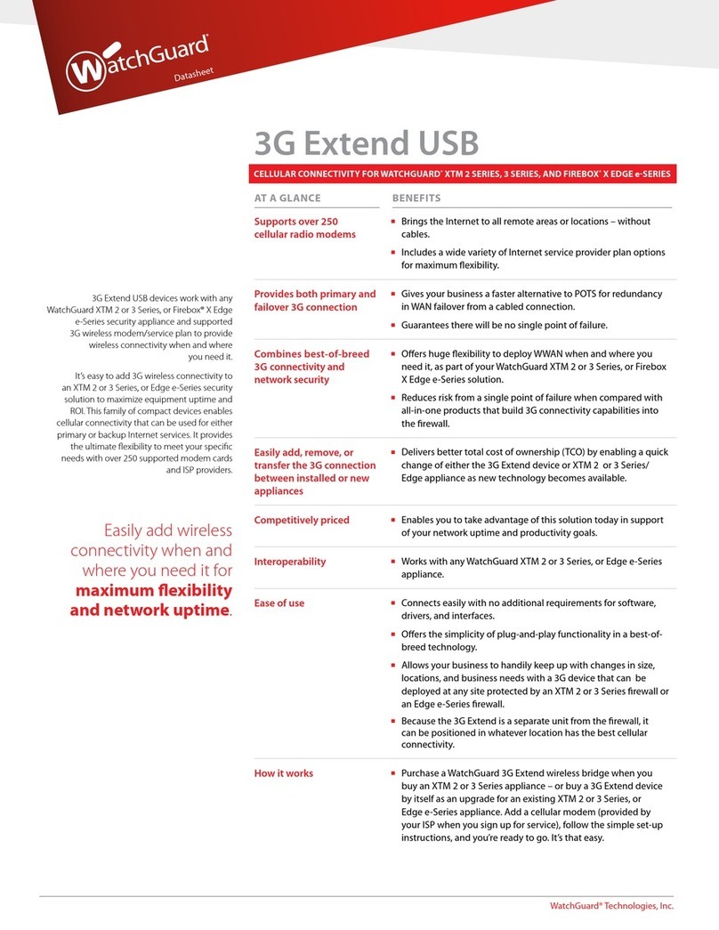 Watchguard 3G Extend datasheet