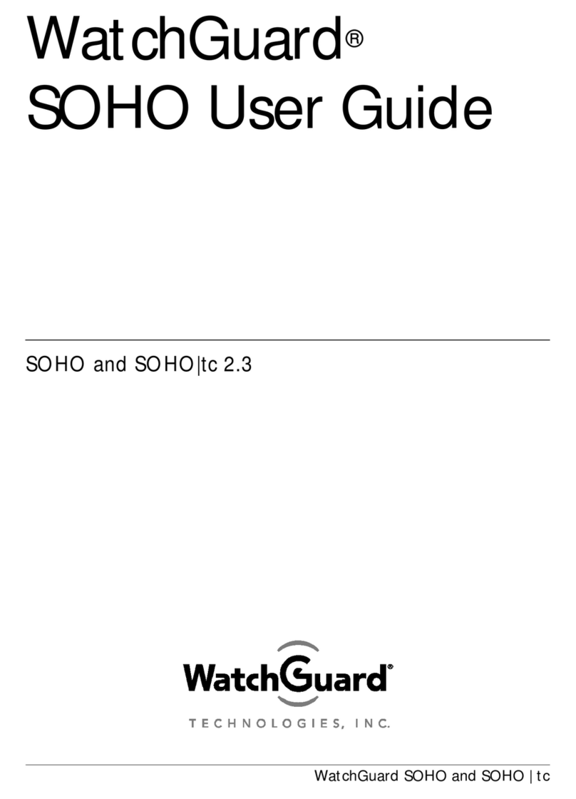 Watchguard SOHO  SOHO and SOHO | tc user guide