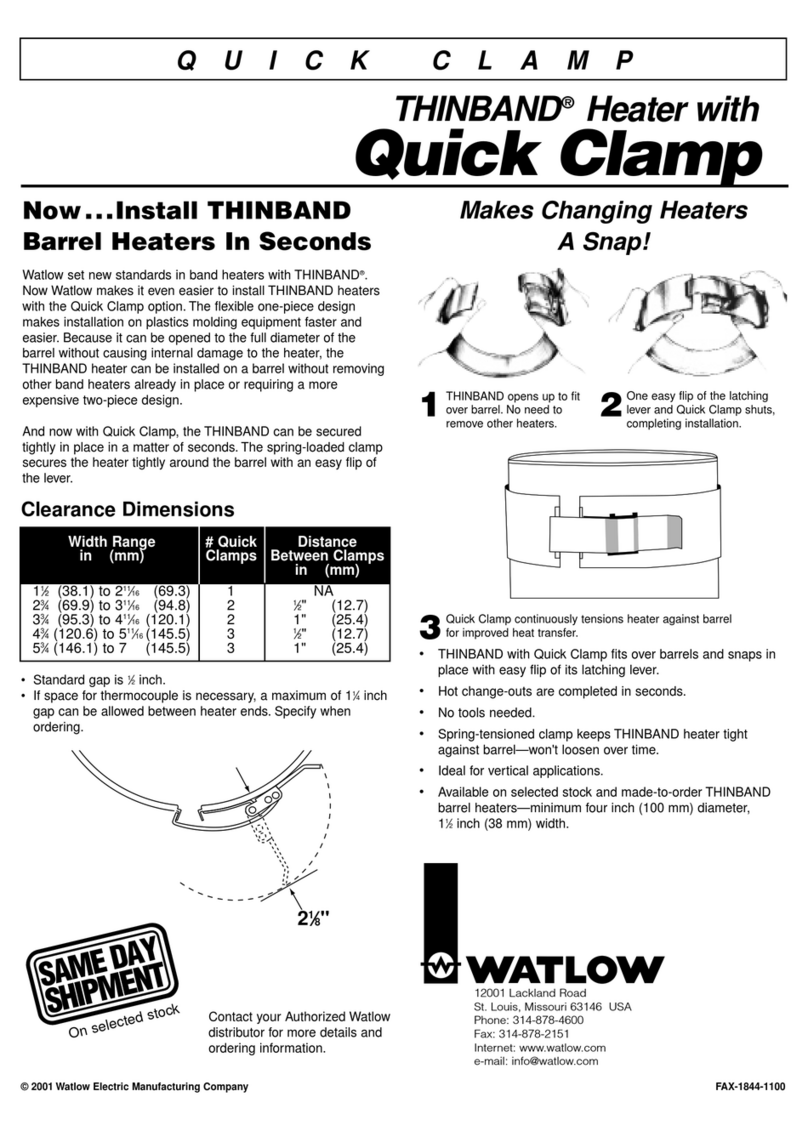 Watlow ThinBand Stock Heater Specifications