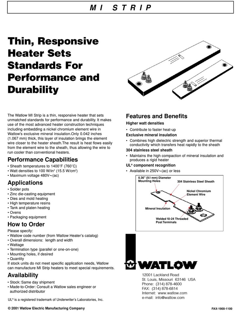 Watlow Responsive Heater Specifications