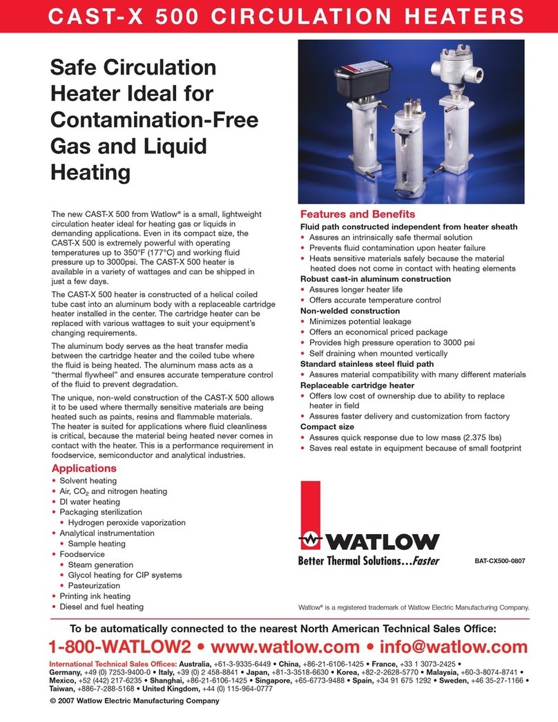 Watlow CAST-X 500 Specifications