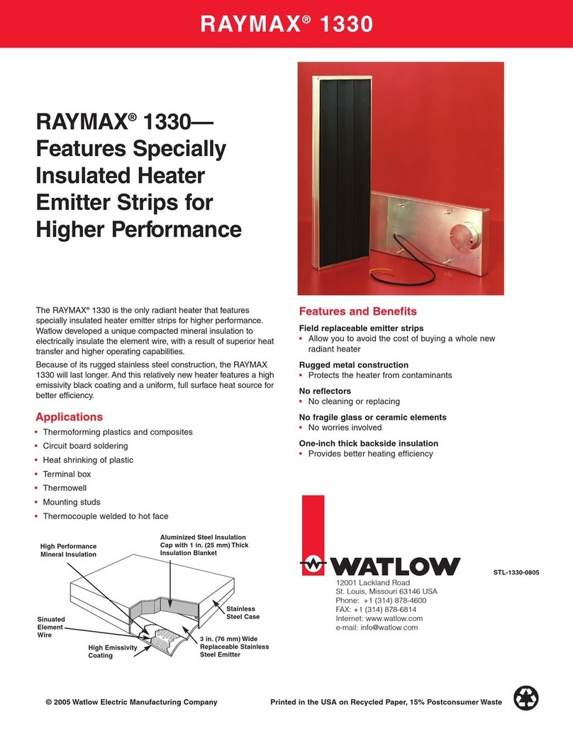Watlow RAYMAX 1330 Specifications