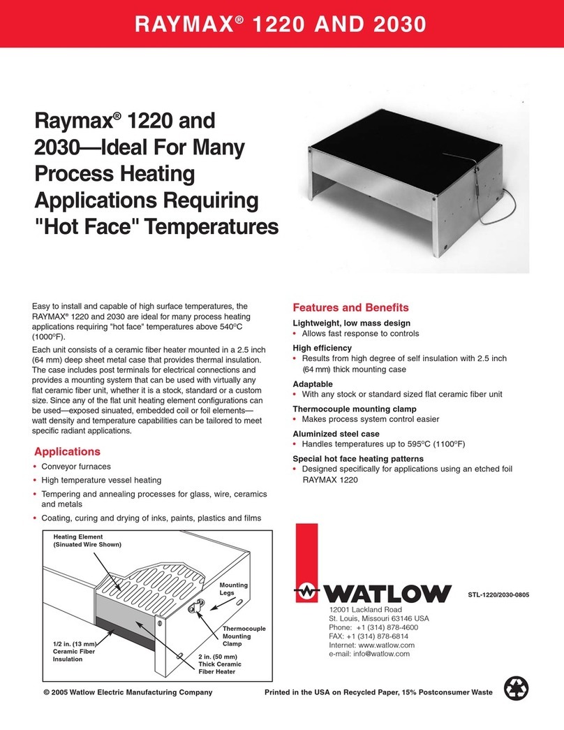 Watlow RAYMAX 1220 Specifications