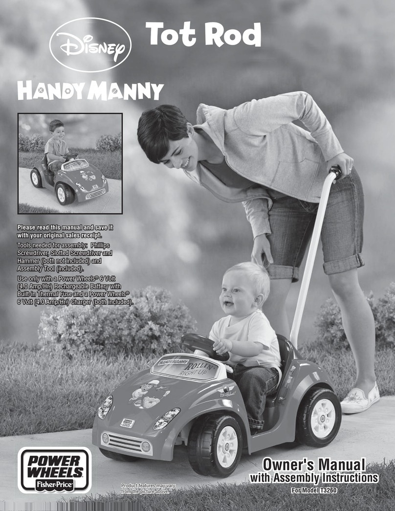 Fisher-Price Disney Tot Rod R2510 Assembly and owner's manual