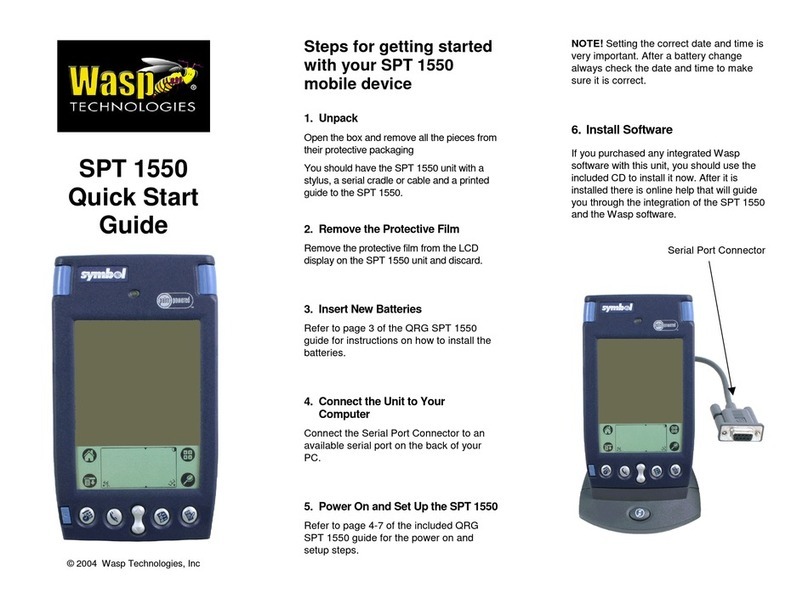 Wasp SPT 1550 quick start guide
