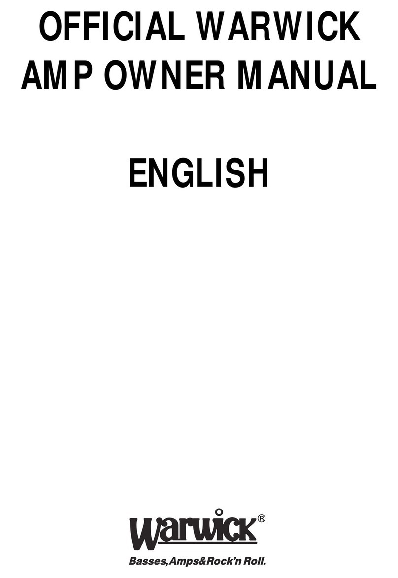 Warwick Pro Tube IV owner's manual
