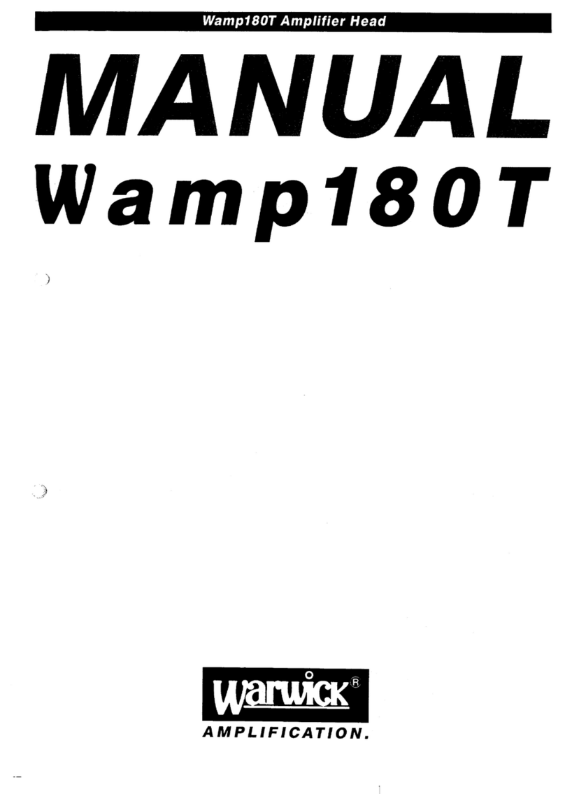 Warwick Amplifier Head Wamp 180T User manual