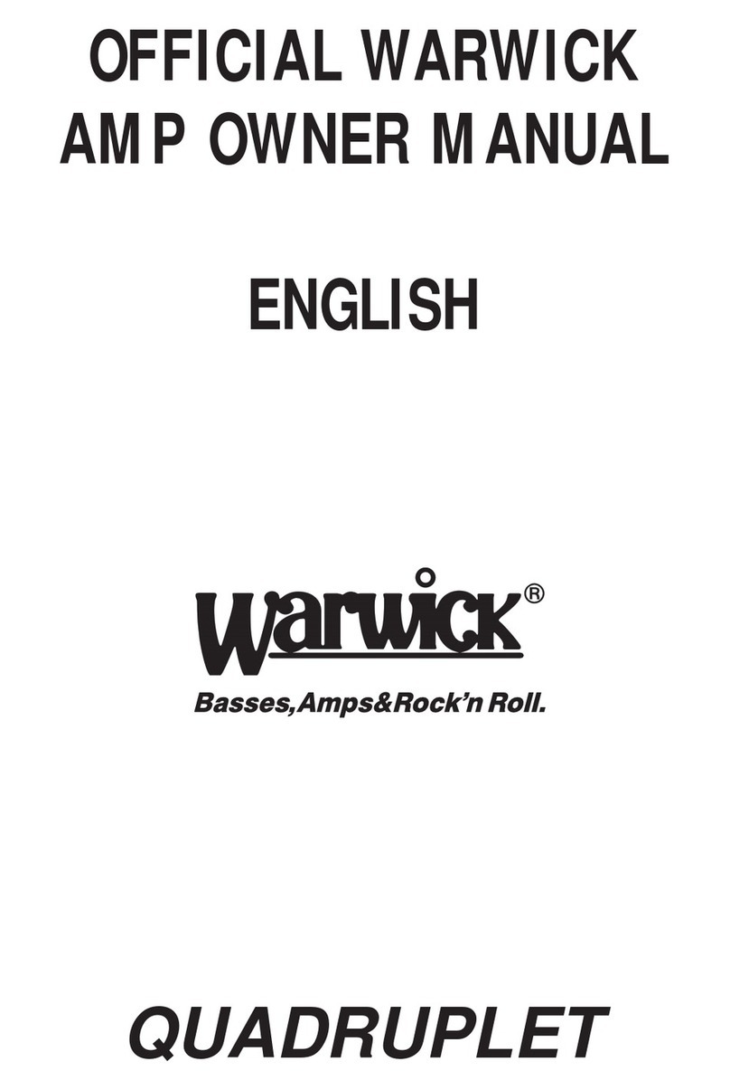 Warwick Amplifier Quadruplet owner's manual