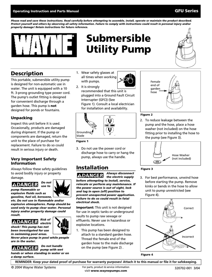 Wayne 320702-001 Service manual
