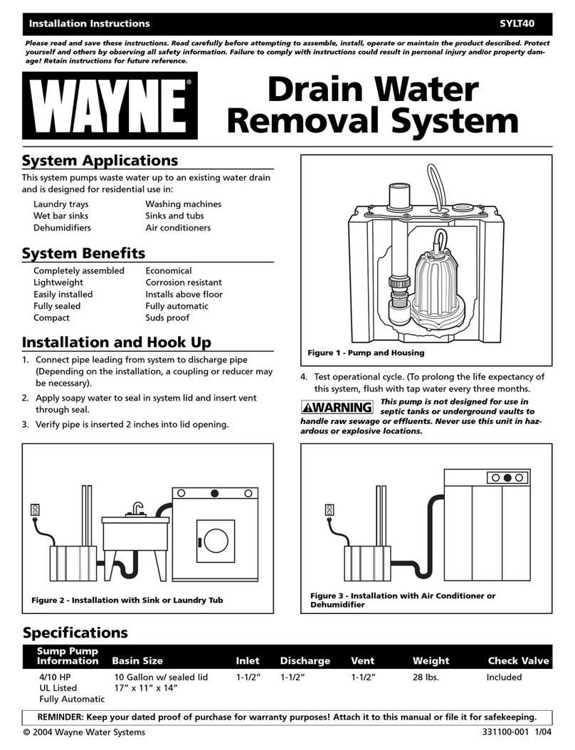 Wayne 331100-001 installation instructions
