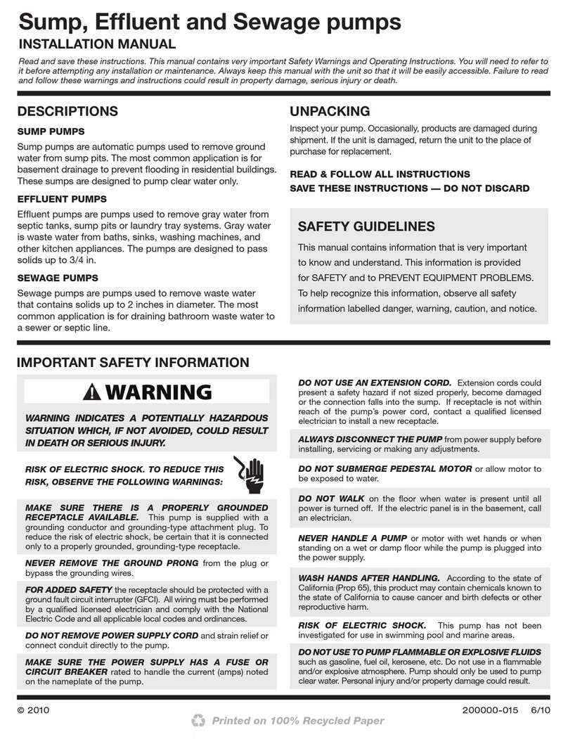 Wayne 200000-015 User manual