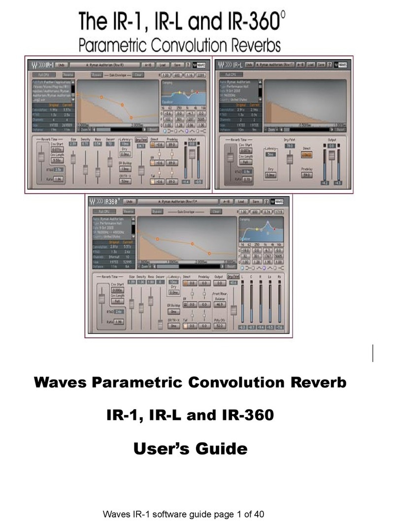 Waves Parametric Convolution Reverb IR-1 user guide Waves Parametric Convolution Reverb IR-1 user guide