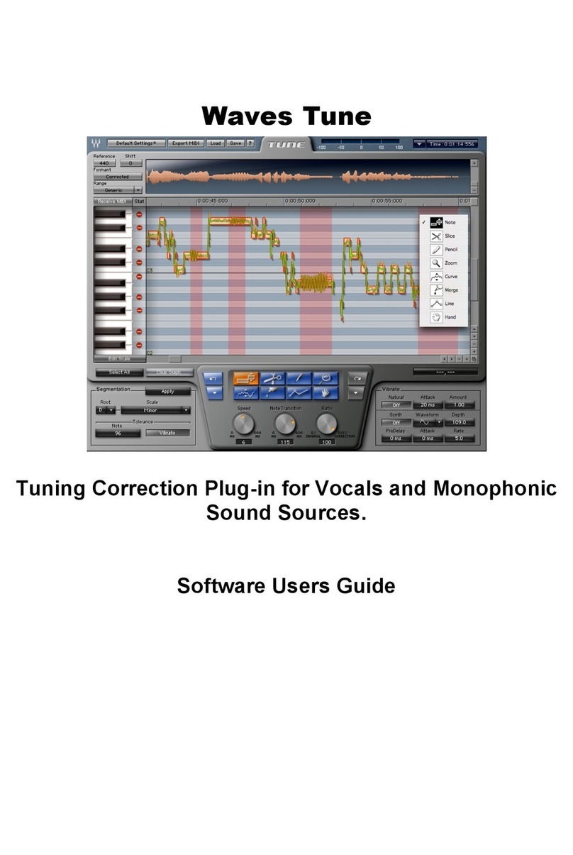Waves Plug-in for Vocals and Monophonic User manual Waves Plug-in for Vocals and Monophonic User manual