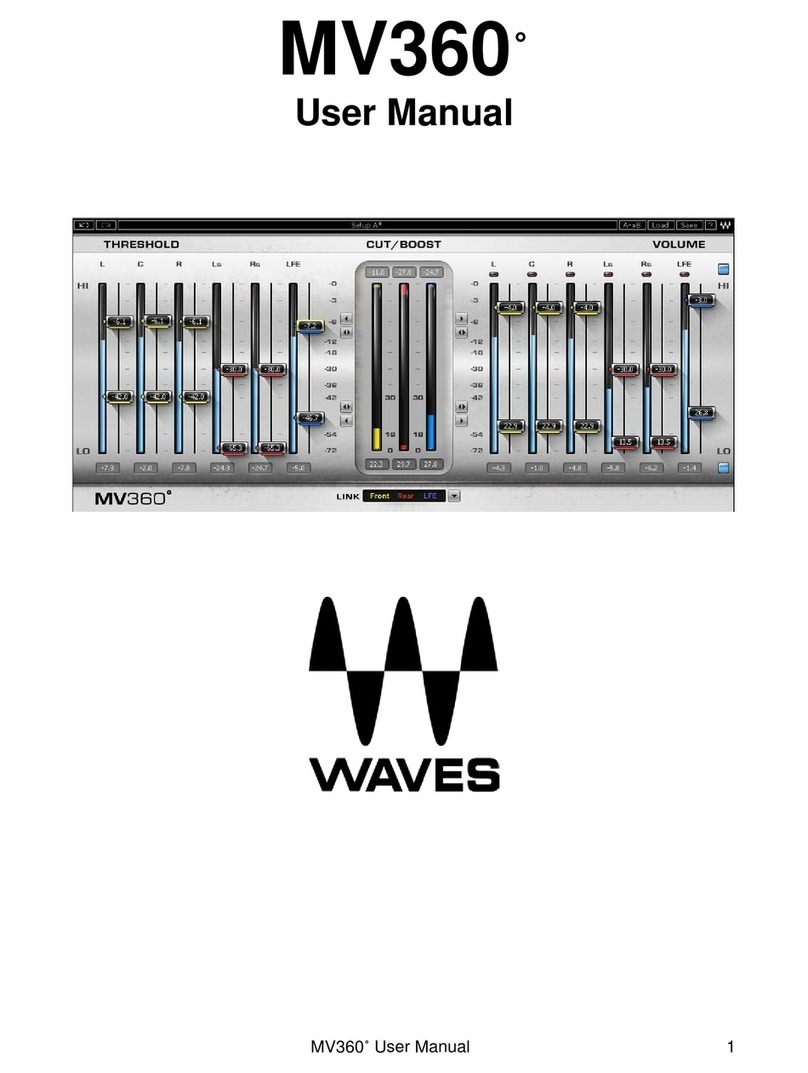Waves Dynamics Processor MV360 User manual Waves Dynamics Processor MV360 User manual